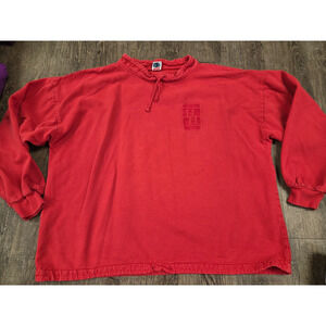 WEK Vintage Red Hilton Head Pullover Sweatshirt Made in USA Cotton XXL